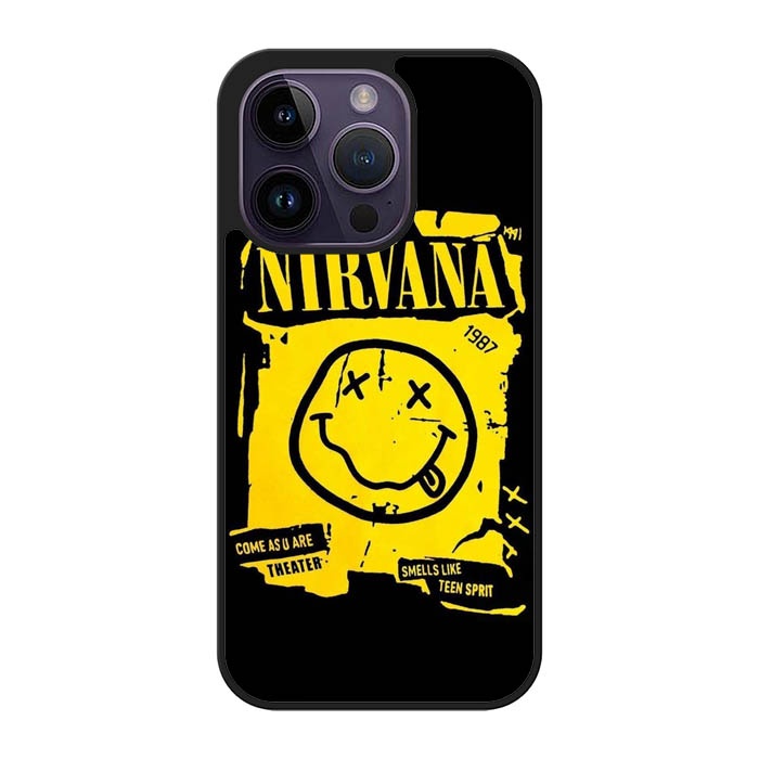Casing iPhone 14 13 12 11 XR XS X 7 6 5 SE Pro Max Mini Plus Nirvana AE0686 Case Custom V3