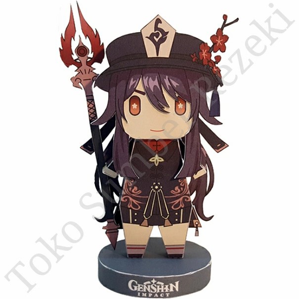 Action Figure Genshin Impact Hu Tao Papercraft Paperwork 3D Puzzle