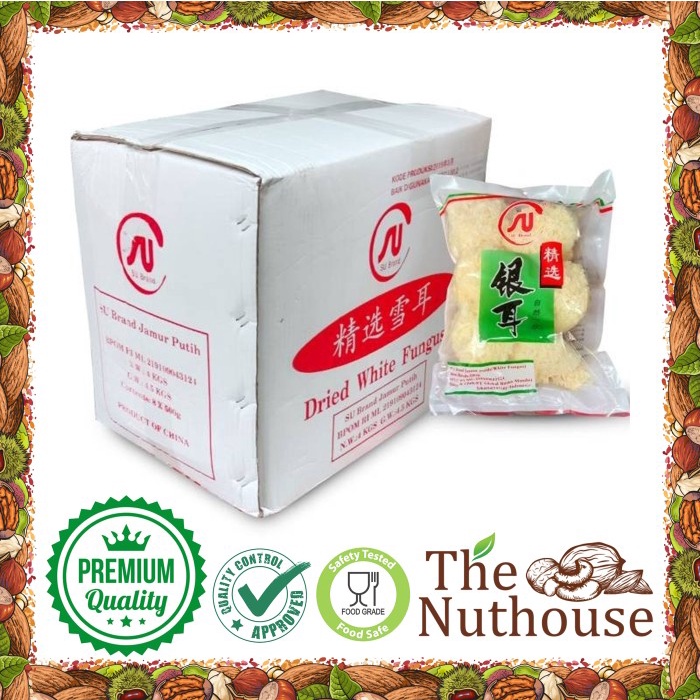 

1 dus / ctn - Dried White Fungus / Jamur Putih Es Salju [500gr x 8]