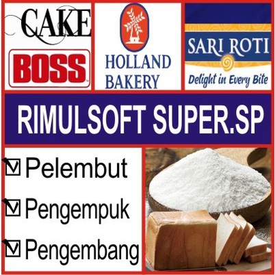 

Rimulsoft Super Emulsifier Pengempuk Pelembut Pengembang Bakery dll