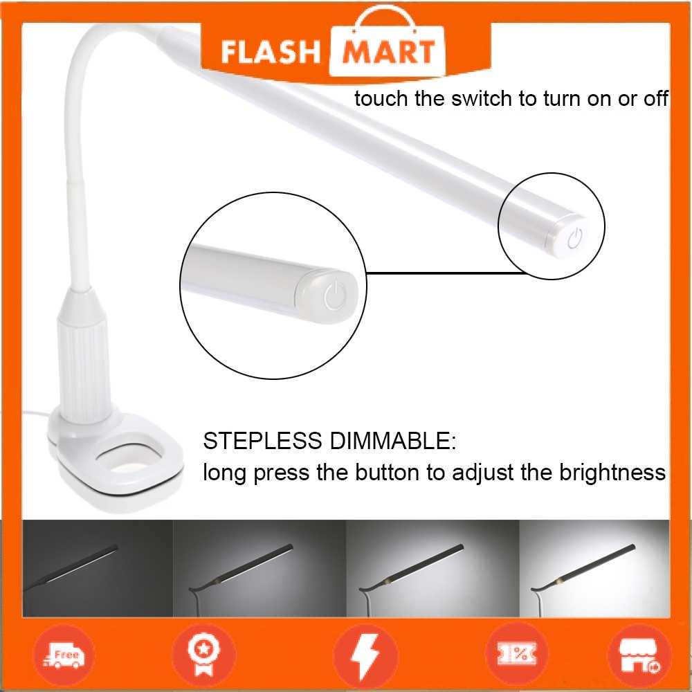 FLASHMART Lampu Meja Belajar LED Desk Lamp Clip 24 LED 5W Cool White - L1515W