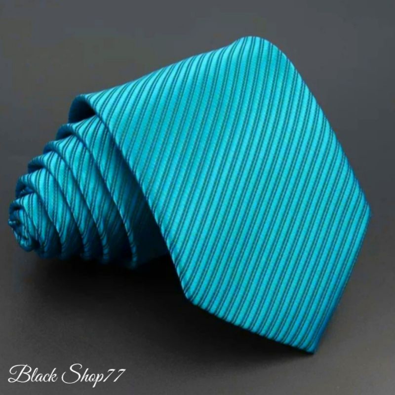 Dasi Pria Dasi Panjang Motif Salur Biru Tosca 3 Inchi 8 Cm