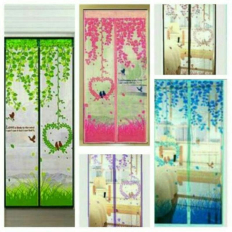 Tirai Magnet Motif Gambar - Tirai Anti Nyamuk / Mosquito Net