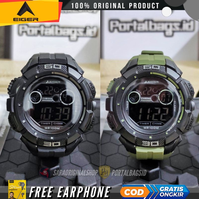 Eiger1989 Ataca 4.1- Jam Tangan Digital Pria- Original