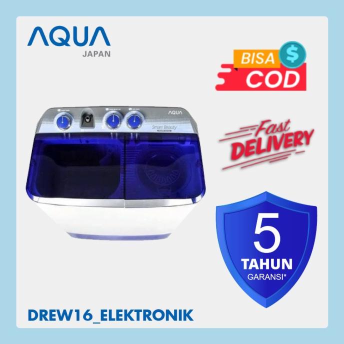 Mesin Cuci 2 Tabung Sanyo Aqua 780XT. 7KG HIJAB SERIES.