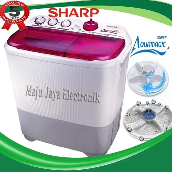 Mesin Cuci 2 Tabung Sharp 8.5 KG AquaMagic Kering dan Cuci