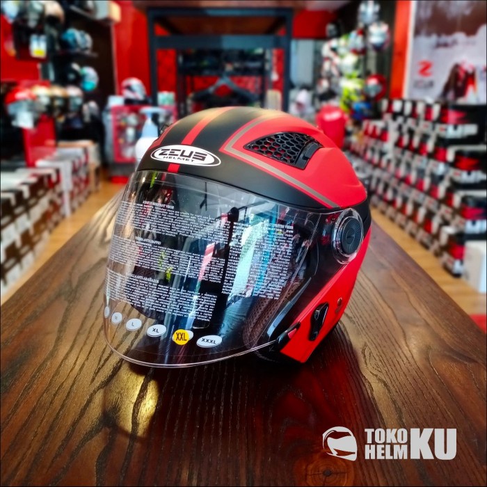 Terlaris Helm Zeus Zs610 Zs 610 Matt Dred 0017 Black