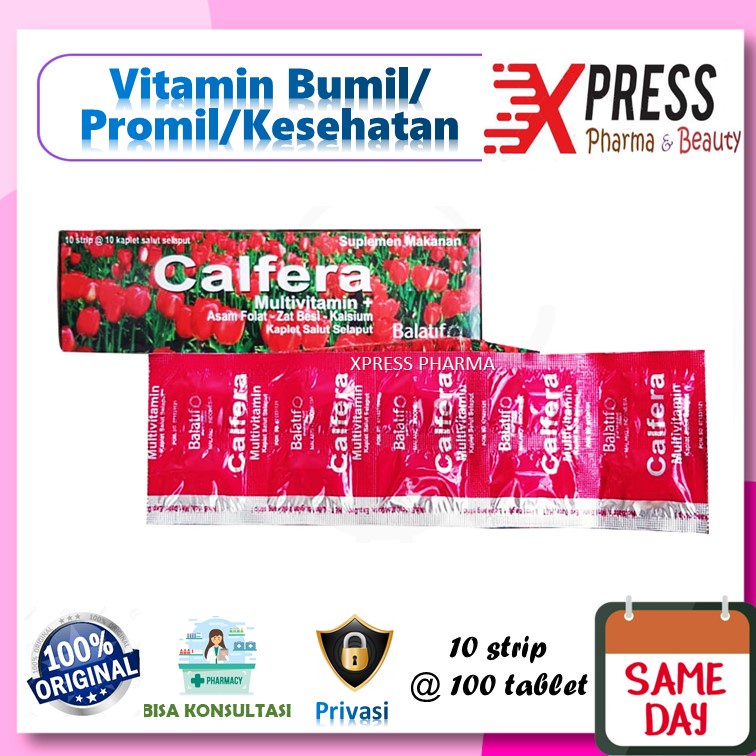 XPRESS  Calfera DUS Vitamin Ibu Hamil / Program Hamil / Lanjut Usia / Kesehatan Tablet Kalvera Kalfe