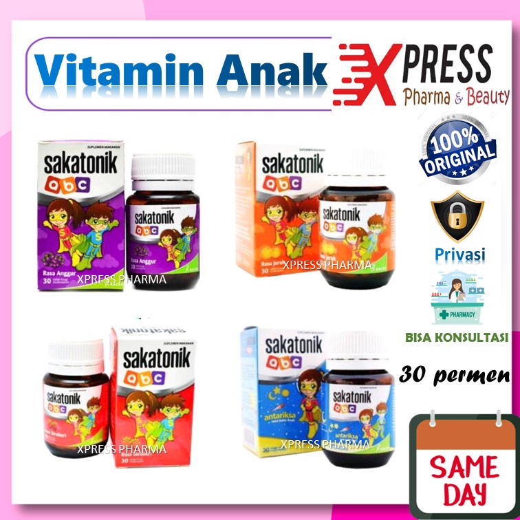 ⚡XPRESS⚡ Sakatonik ABC Vitamin Anak Permen Tablet Hisap