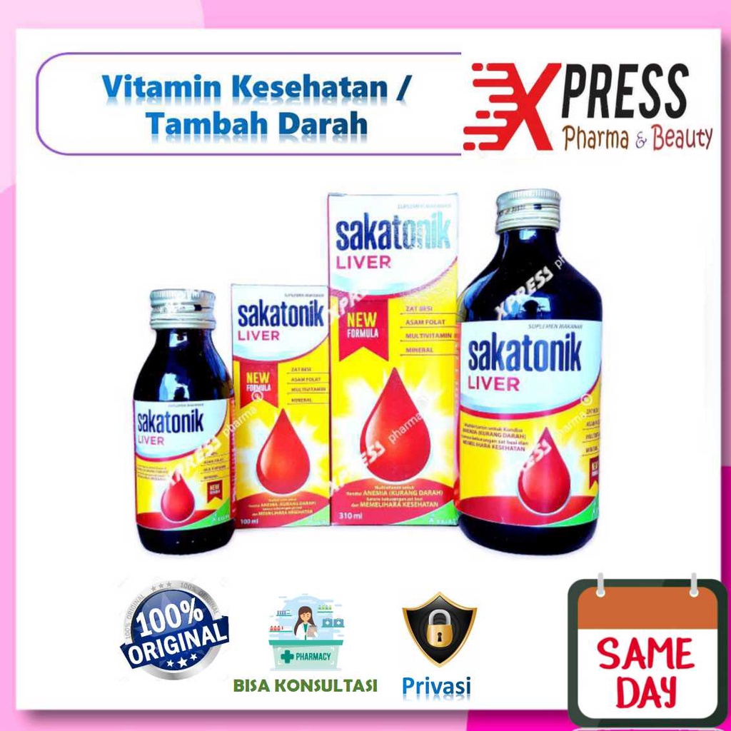 XPRESS  Sakatonik LIVER / ACTIV 100 ml Vitamin Tambah Darah Sirup Aktiv Aktif Actif