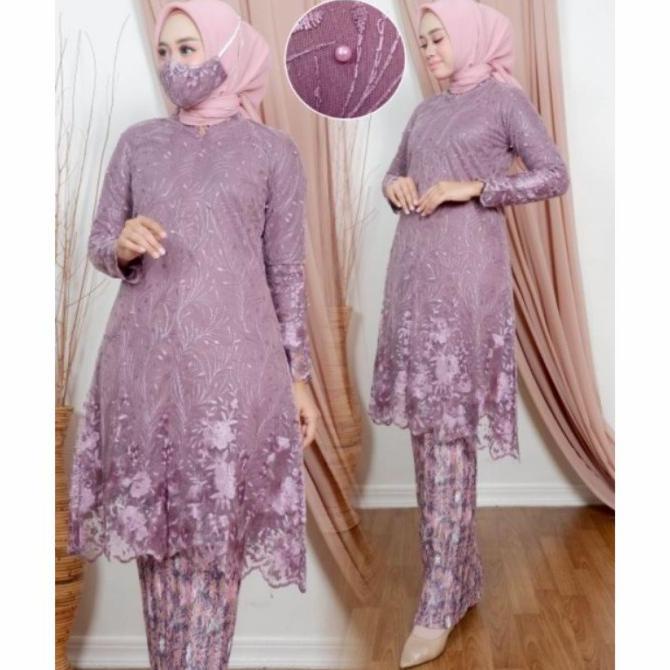 OUTFIT KEBAYA TUNIK  KONDANGAN SIMPEL ELEGAN / BAJUKURUNG TUNIK KEBAYA MODERN - ATASAN TUNIK  - KEBA