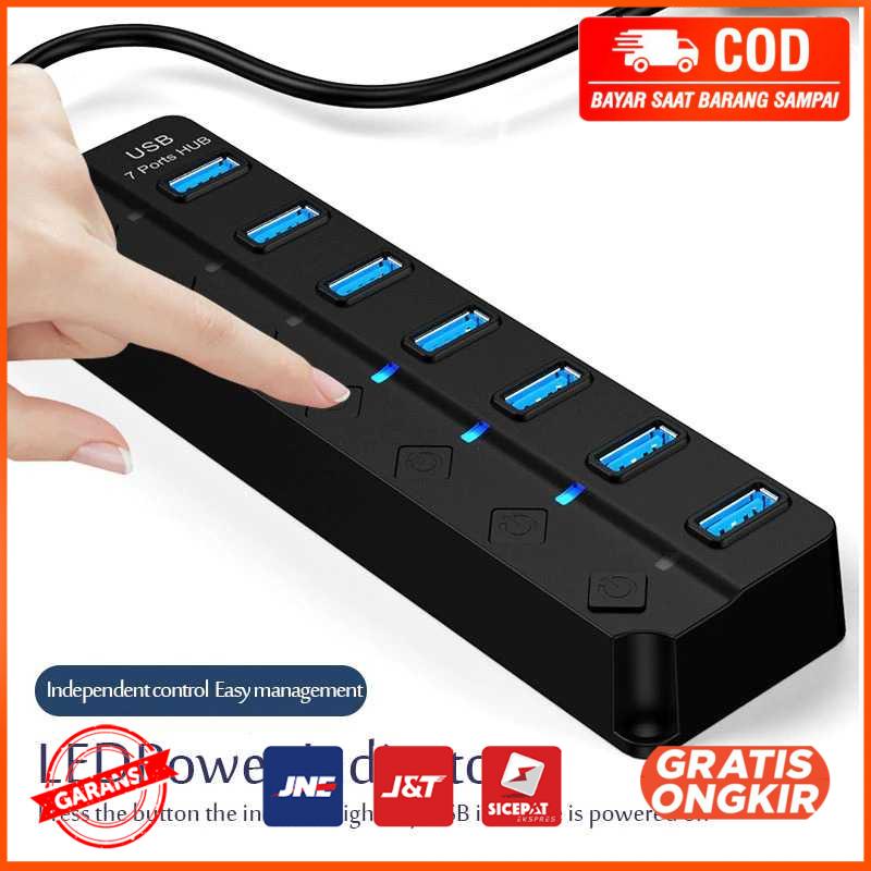 USB Hub High Speed Extender 7 Port USB 3.0 With Switch OY445