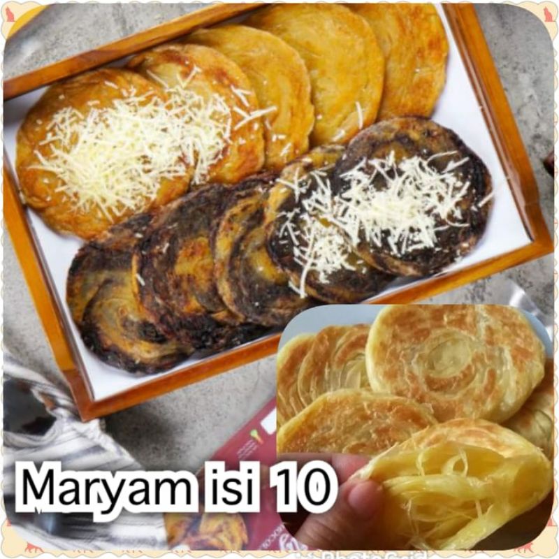 

Roti Mariam isi 10pcs by Kakpang | Maryam Coklat | Maryam Ori | Kue Maryam | Roti Canai Original dan Cokelat