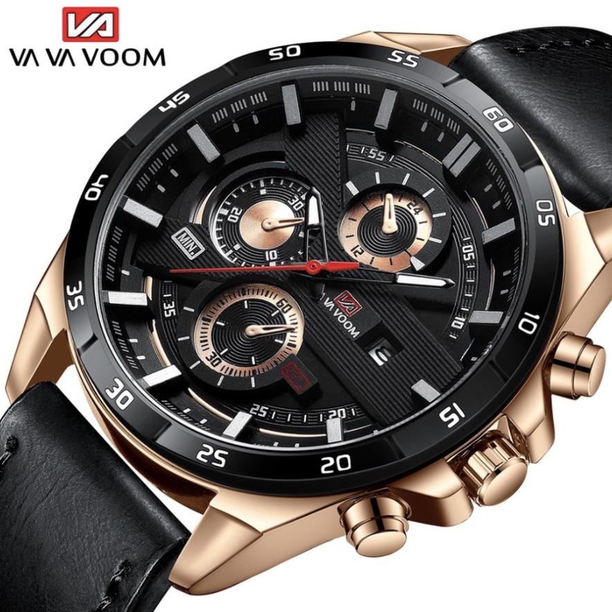 5.5 Promo Brand Jam Tangan Pria Va Va Voom 216 Vavavoom Kulit Leather Anti Karat Premium Original