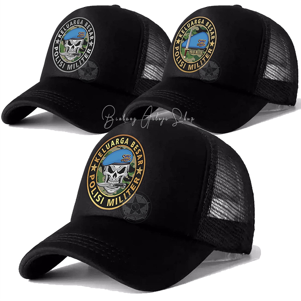 Topi Skull Keluarga Besar Polisi Militer (Polri) Istimewa &amp; Murmer