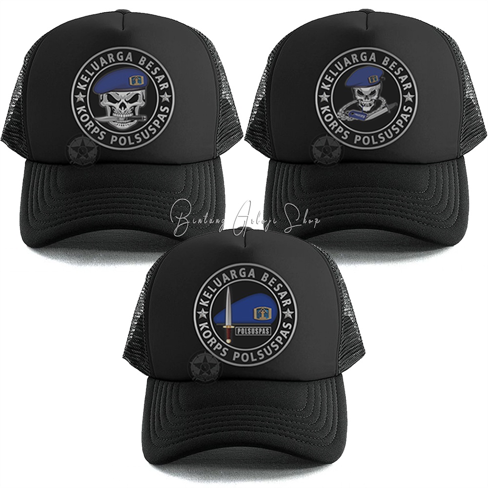 Topi Baret Keluarga Besar Korps Polsuspas Limited Edition Silver