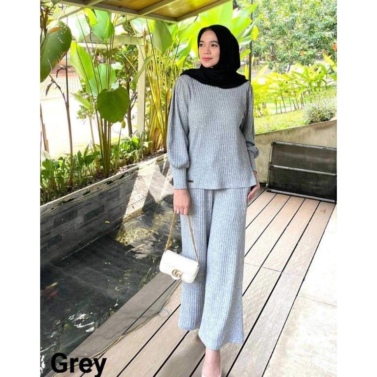 Setelan Bahan Rajut Import One Set Celana Knit Tebal Jumbo Ld 122Cm Xl Xxl Xxxl Terbaru Termurah Set