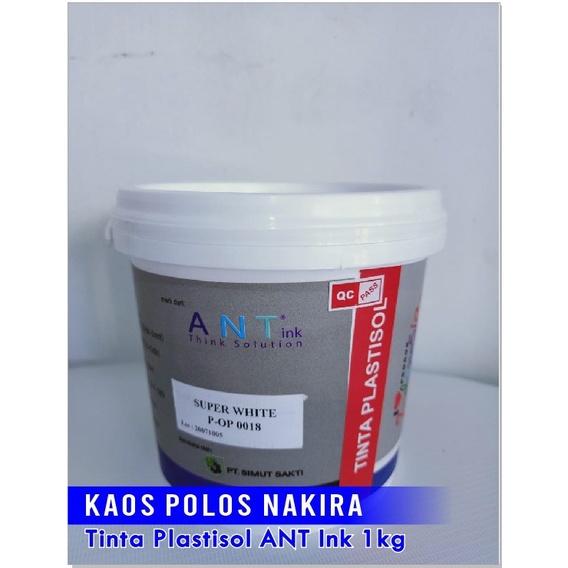 

Terlaris Tinta Plastisol Ant Ink / Cat Sablon Plastisol White 1 Kg