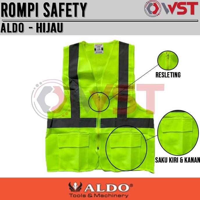 ALDO Rompi Proyek Tebal HIJAU / Rompi Parkir / Rompi Safety