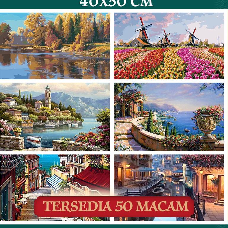 

[W00100] 【 40x50cm 】Canvas Paint By Number Kit Digital Oil Painting DIY Painting kit Lukisan dsjm0