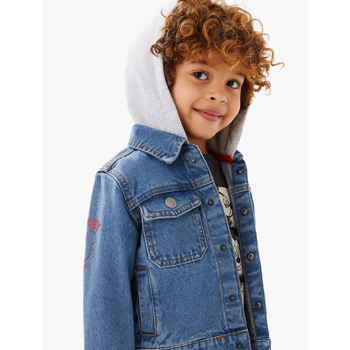 M&S - Jaket Anak - Pure Cotton Mickey Mouse Denim Jacket