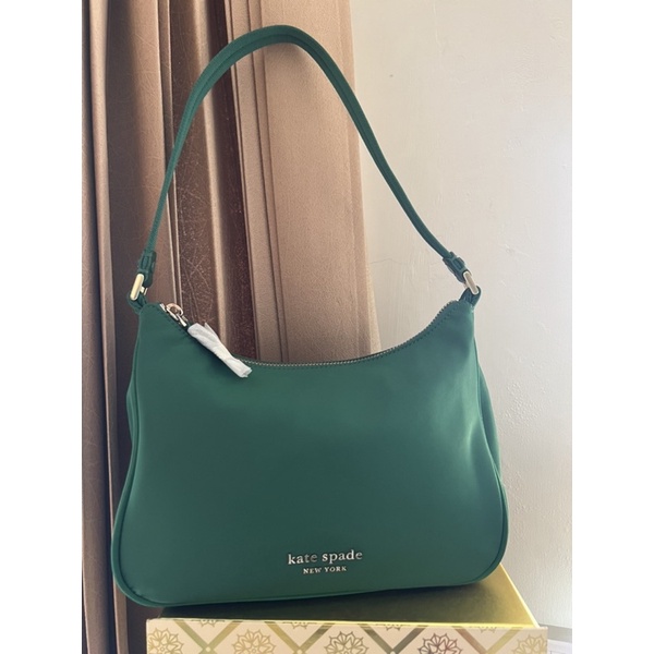 Kate Spade Sam Little Better Nylon Shoulder Bag Midnight Green