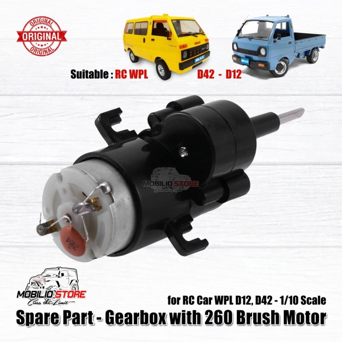 Spare Part Ori Gearbox RC WPL D12 1/10 Brushed Motor 260 Full Set