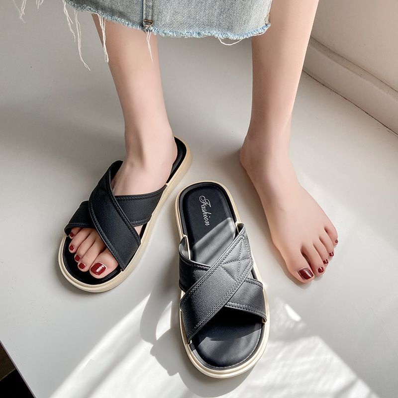 New Sandal flat Tali Silang jelly fashion Wanita korea Import High Quality