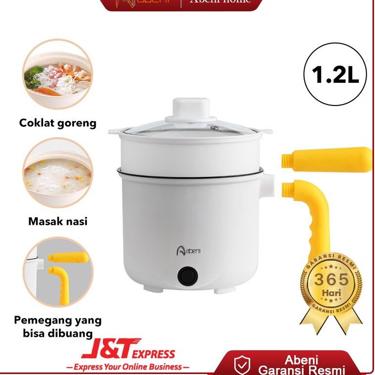 DISCOUNT  Abeni Panci Listrik Multifungsi Elektrik Cooker Keramik teflon Lapisan Ganda Anti Lengket 