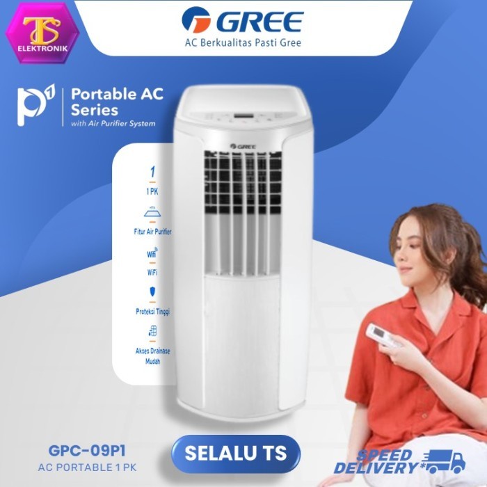 Terlaris Ac Portable 1 Pk Gree Gpc 09P1 Standar Wifi Control Watt Low Listrik