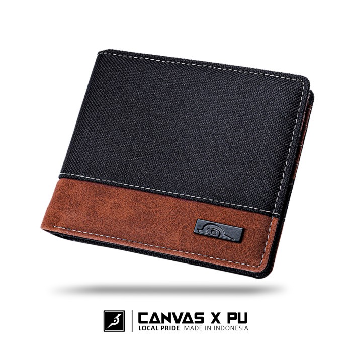 dompet pria JFR Fashion Dompet Pria Bahan Kulit Canvas JP40 Castle Series(T1D0) dompet pria kecil si