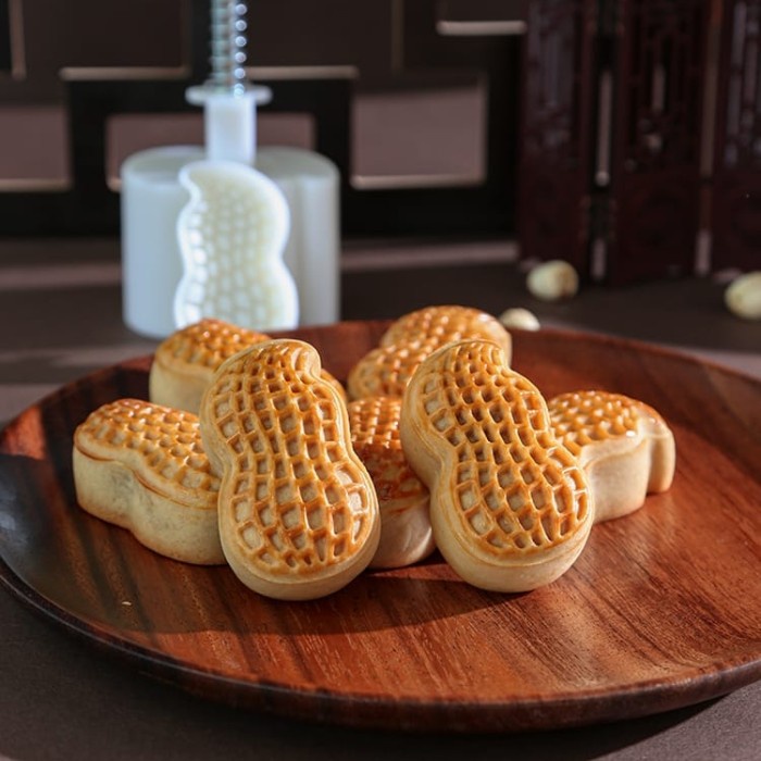 Terlaris Cetakan Mold Nastar/Mooncake/Kue Ku Bentuk Kacang 50Gram Cetakan Unik