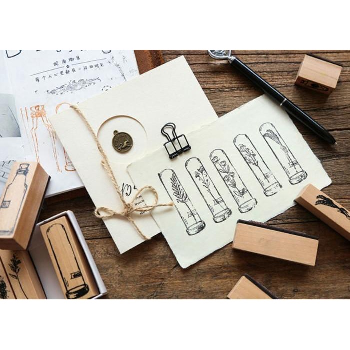 

DIY Wooden Rubber Stamp Stempel Kayu Journal, Scrapbook, Diary #05