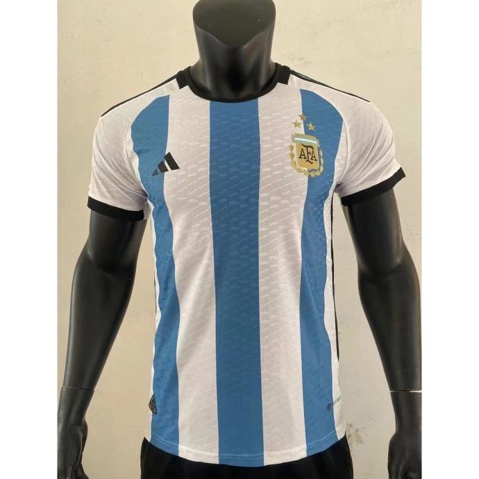 (PLAYER ISSUE) JERSEY BOLA ARGENTINA HOME PI BINTANG 3
