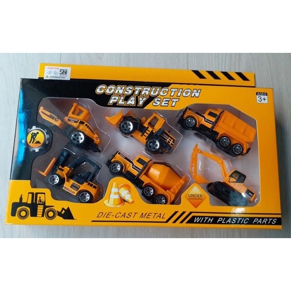 Flash Sale Mainan Anak Kontruksi Truck Bego Isi 6 Set Super Builder Termurah Terlaris