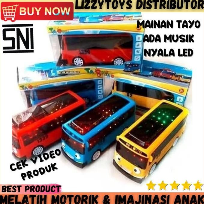 Flash Sale Mainan Anak Laki Laki 1 2 3 4 Bulan Tahun Bus Tayo Lampu & Musik The Terlaris