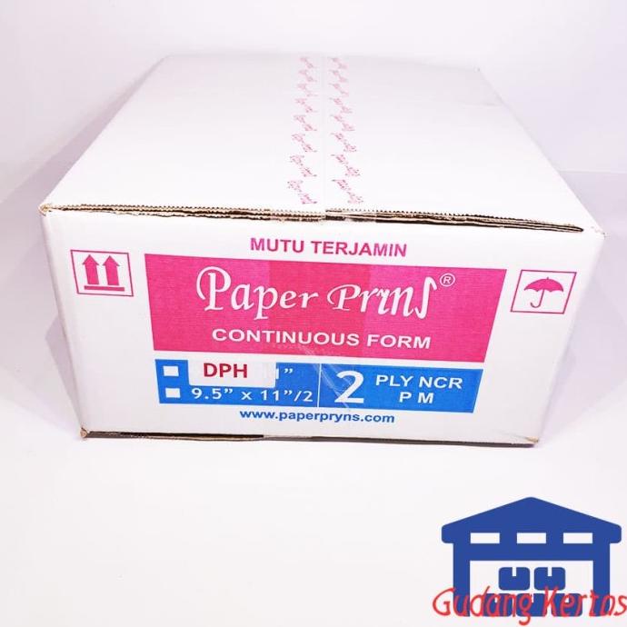 

Continuous Form 91/2 /2 X 11/2 2Ply Paperpryns (Bagi 4 Wartel)