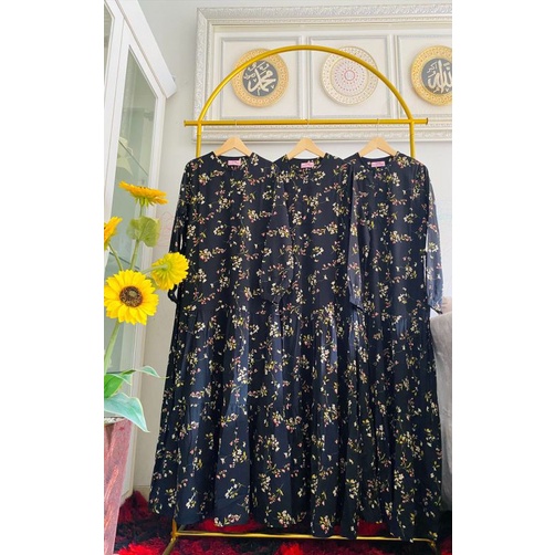 gamis dress daily motif printing nindah