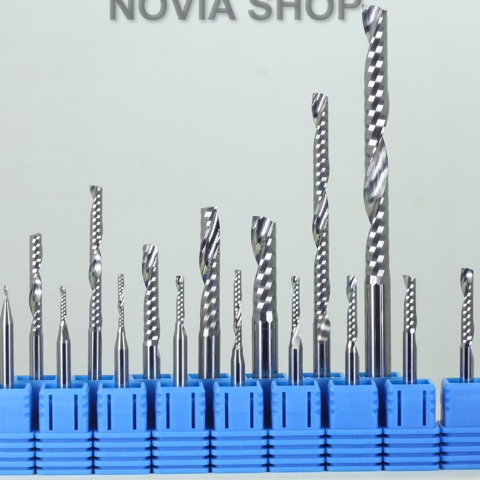 Super Promo.. Mata CNC Router Bit Single Flute Carbide Endmill 1F u/ kayu MDF akrilik acrylic ACP pl