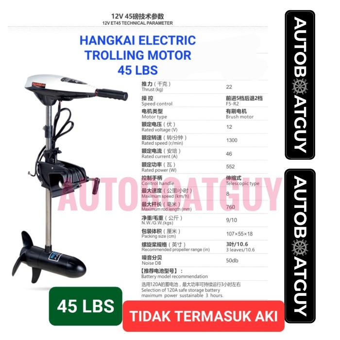 Terlaris Mesin Tempel Perahu Karet Listrik Elektrik Trolling Mancing 12V 24V