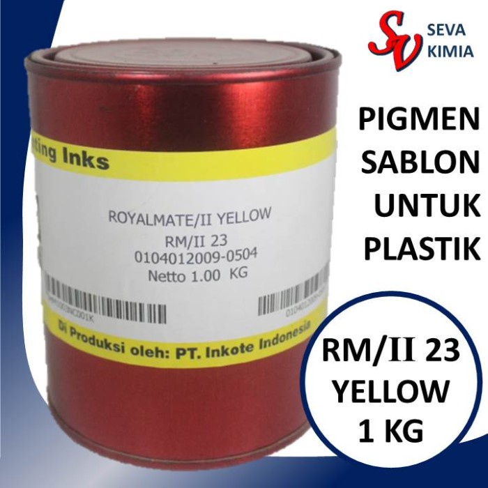 

Yellow RM 23 Tinta sablon Platik PP/PE royalmate 1Kg / RM/II 23 Yellow
