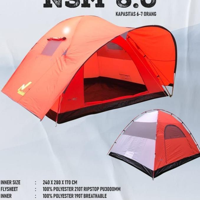 tenda camping terlaris tendaki NSM 6 kapasitas 6 orang double layer