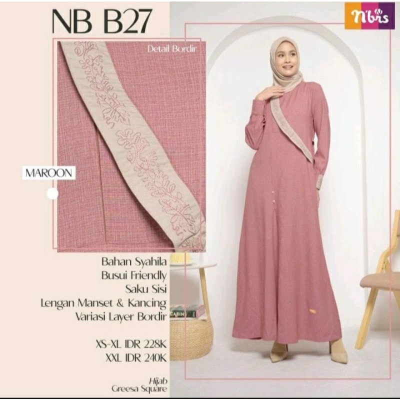 Gamis nibras Nb b27 maroon