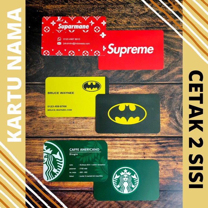 

Discount KARTU NAMA SULTAN CETAK 2 SISI BAHAN PREMIUM PLASTIK ANTI SOBEK & AIR /BUKU TULIS