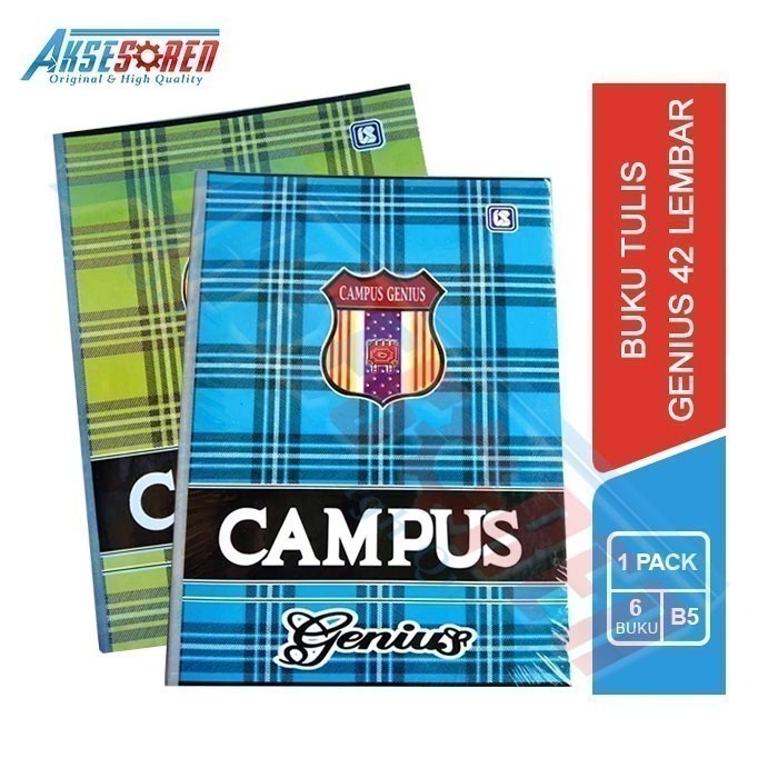 

TERBARU Buku Tulis Campus Genius 42 Lembar [1 Pack/6 Buku] Boxy Kampus 1 Pak /BUKU TULIS