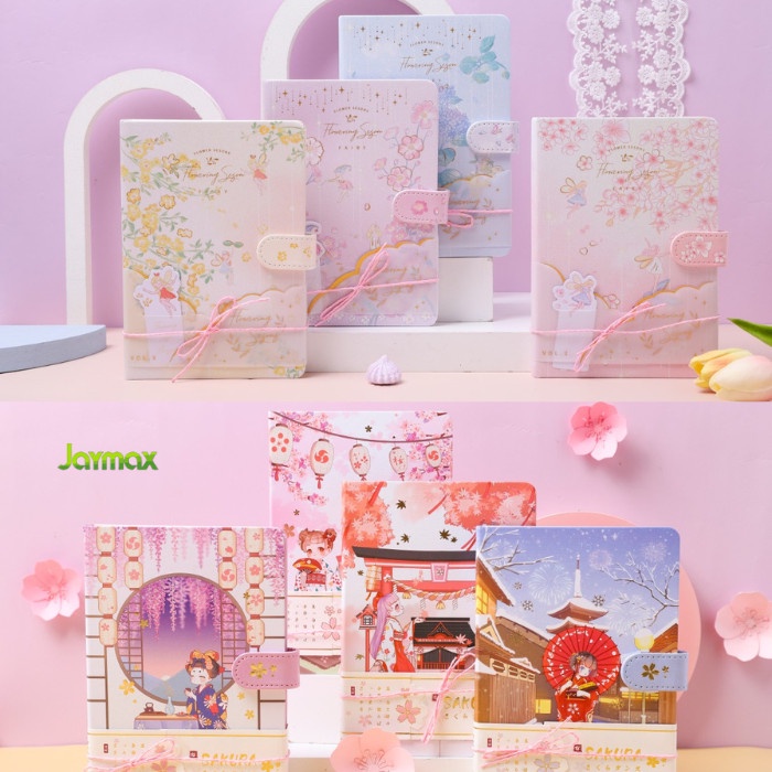 

TERLARIS Magnetic Notebook Japan Spring Time / Diary Jurnal agenda Buku tulis /BUKU TULIS
