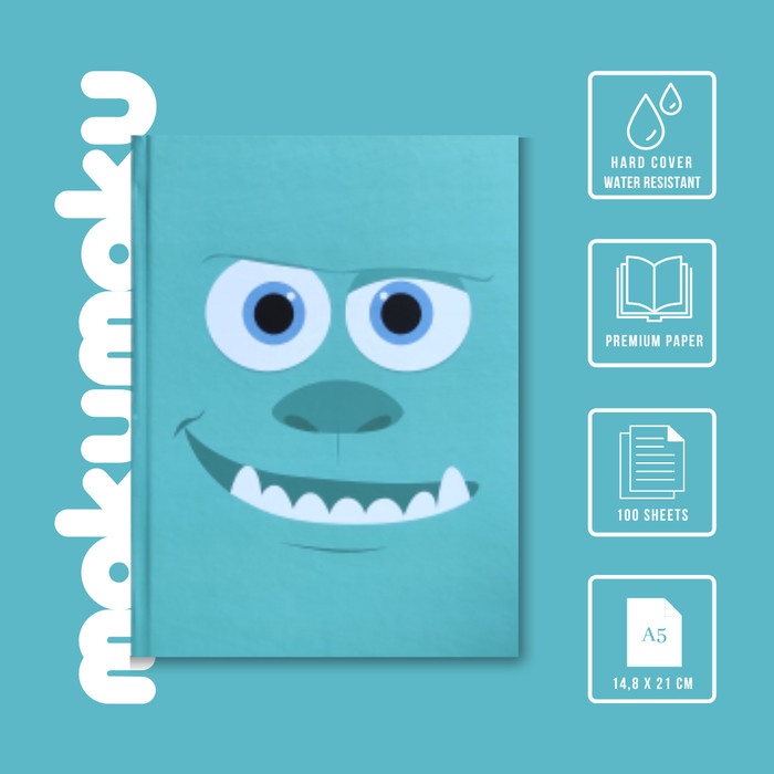 

Discount Buku Catatan - Notebook Monster Inc - uk A5, 100 lbr , Hard Cover /BUKU TULIS SEKOLAH/BUKU