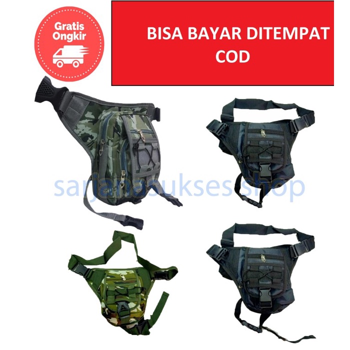 Tas Paha Tas selempang/Tas Bahu/Tas Paha/Tas Pria tactical/Tas Hp/Tas Gadget - Hitam(C6V8) tas selem