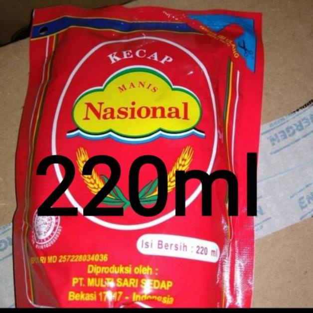 

Kecap manis Nasional Refill 220ml(dus isi 24pcs)