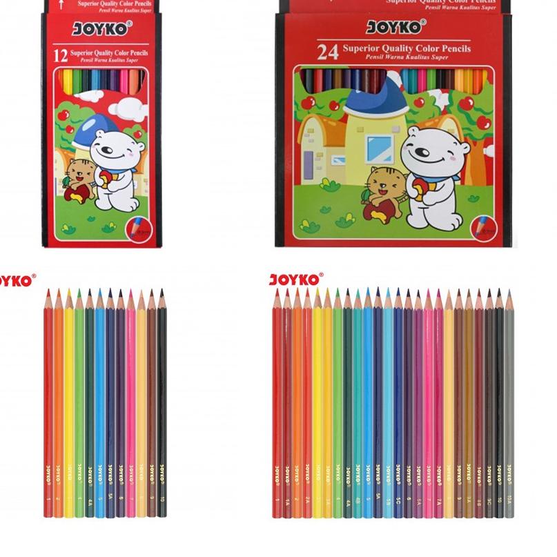 

olyp -50 Pensil Warna 12 Pcs / 24 Pcs Panjang Color Pencil Joyko 528➣